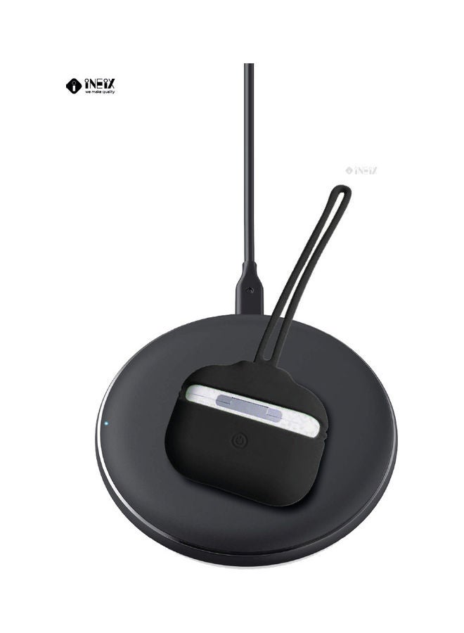 INEIX - Silicone Case Cover With Hand & Neck Strap For Apple AirPods  Pro Black - Image 1
