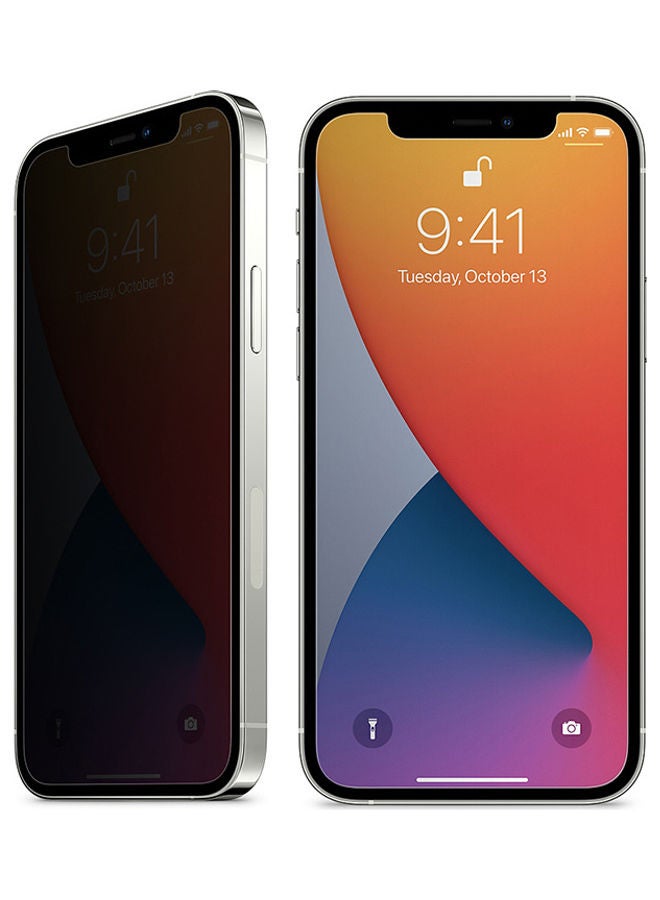 INEIX - Privacy Screen Protector For Apple iPhone 12 Pro Max Black - Image 1