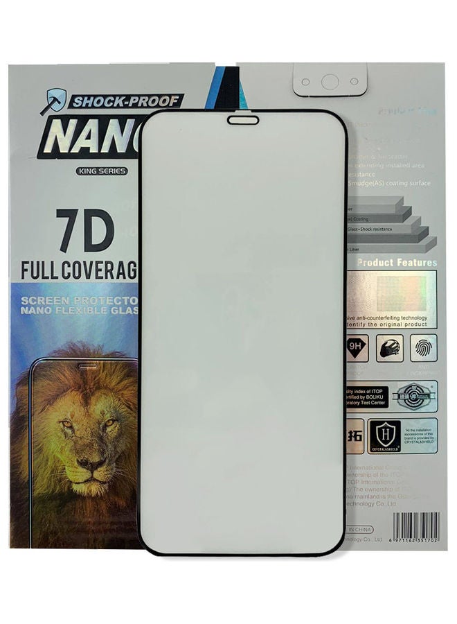 إينيكس واقي شاشة نانو 7D مقاوم للصدمات لهاتف آيفون 12 أسود - Image 4