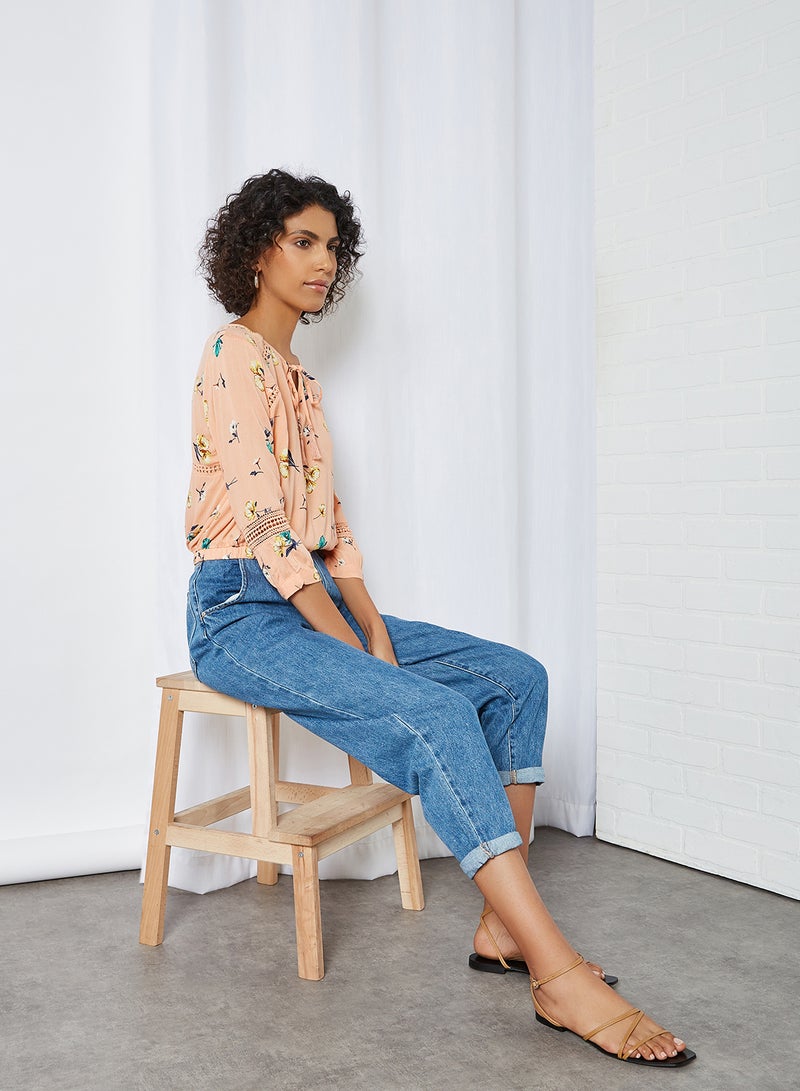 GINGER BY LIFESTYLE Floral Print Blouse Light Pink  - Image 3
