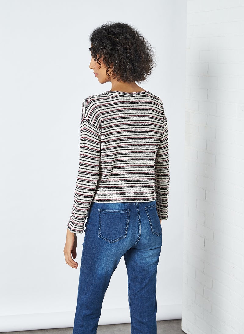 GINGER BY LIFESTYLE - Textured Drop Shoulder Top Multi - Image 1