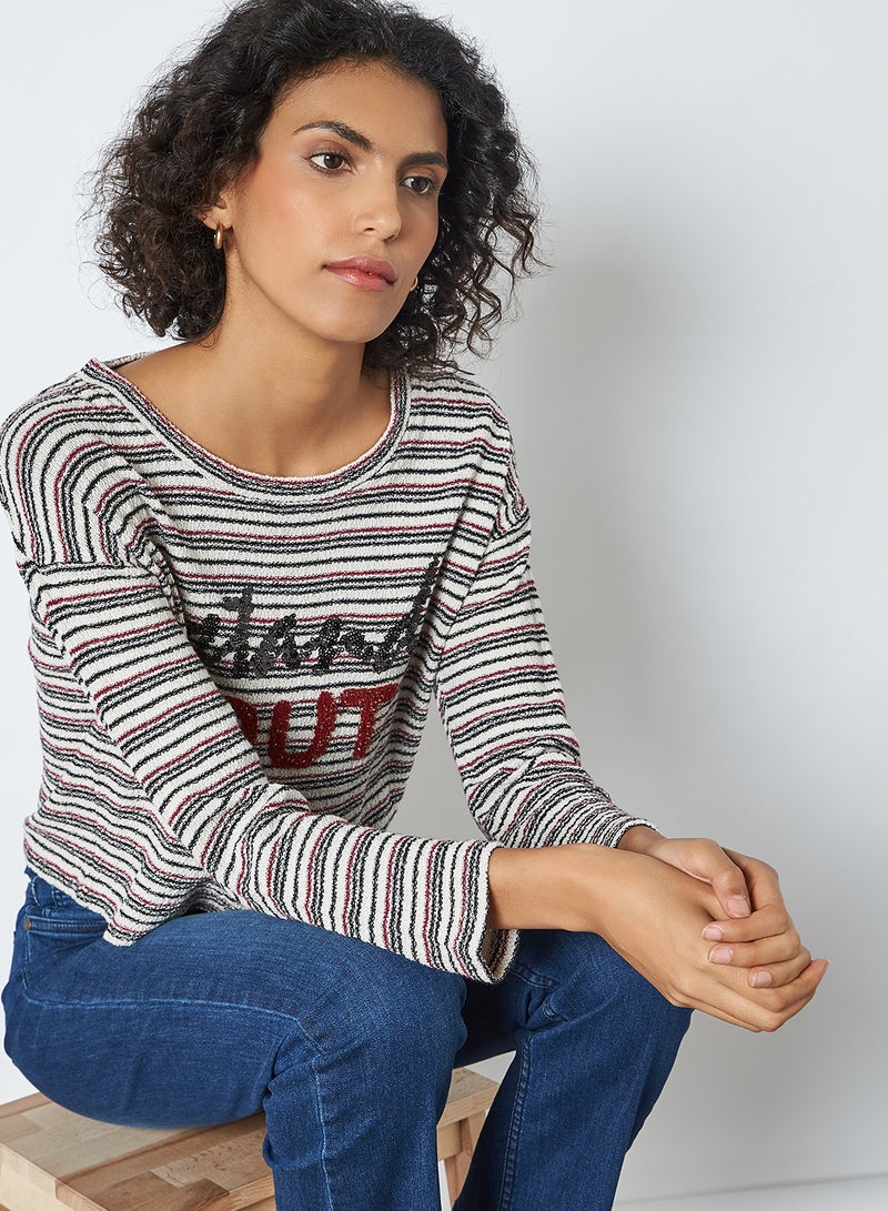 GINGER BY LIFESTYLE - Textured Drop Shoulder Top Multi - Image 1