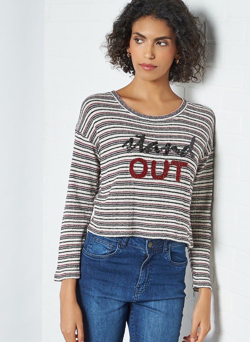 GINGER BY LIFESTYLE - Textured Drop Shoulder Top Multi - Image 1