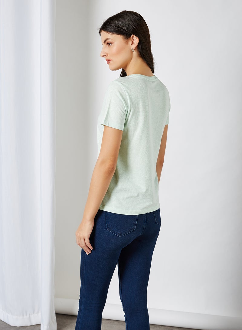 Basic V-Neck T-Shirt Mint