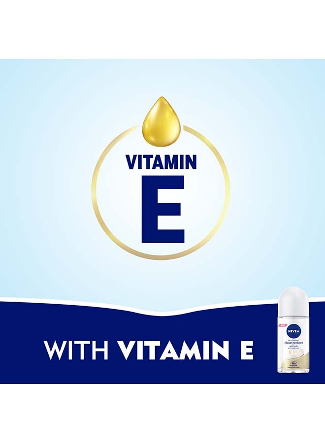 نيفيا مجموعة مزيل للعرق كلين بروتيكت ببلية دوارة وخلاصة الشبة للنساء من عبوتين 50ملليلتر - Image 3