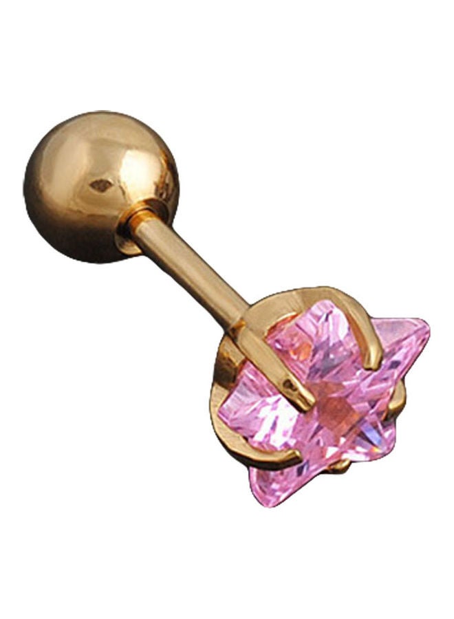 1Pc Women Five Pointed Star Cubic Zirconia Ear Stud Earring Helix Jewelry Gift