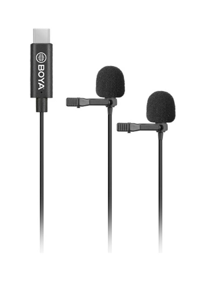 BOYA - Dual Lavalier Type-C Connector Microphone M3D BY-M3D Black - Image 1