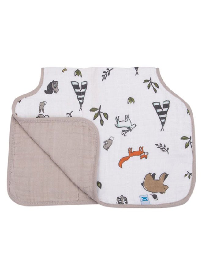 little unicorn Cotton Muslin Burp Cloth Forest Friends  - Image 2