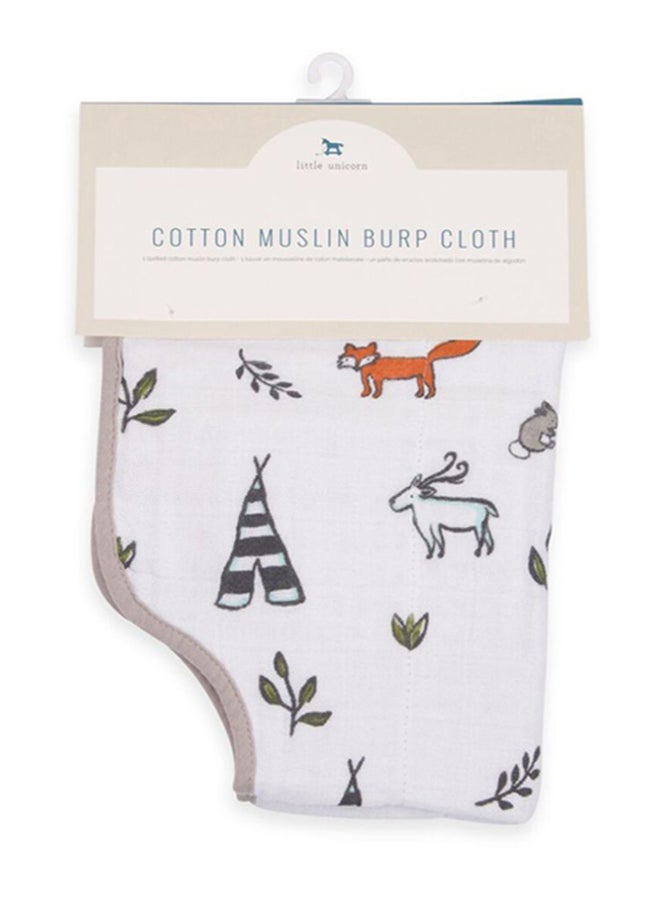 little unicorn Cotton Muslin Burp Cloth Forest Friends  - Image 3