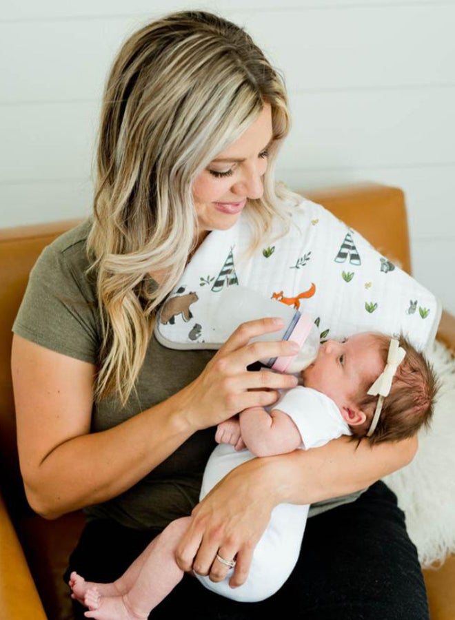 Cotton Muslin Burp Cloth Forest Friends