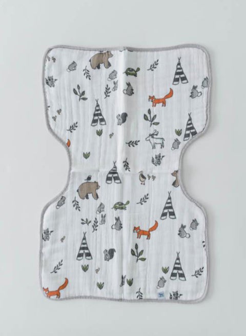 Cotton Muslin Burp Cloth Forest Friends