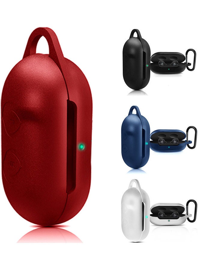 Portable Silicone Case Cover Protector for Samsung Galaxy Buds with Carabiner Black - Image 3