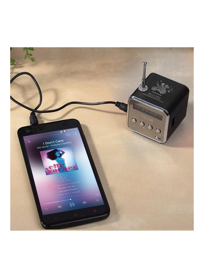 مكبر ومضخم صوت ستيريو صغير TDV26 مزود ببطاقة TF وراديو FM ومشغل موسيقى مع قرن استشعار وردي - Image 5