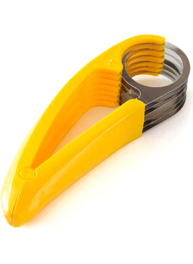 Generic - Banana Slicer Stainless Steel Fruit Salad Cutter Kitchen Tools for Cucumber Sausage Banana Yellow - Image 1