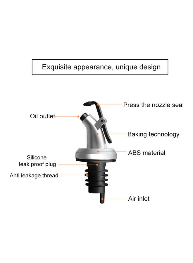 Generic - Bottle Pourer Oil Sprayer Cap Spout Liquor Dispenser for Olive Oil Vinegar Bottle Pourers Spouts Silver 9.5*3*5cm - Image 1