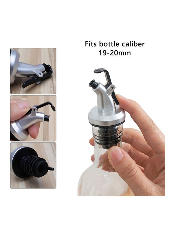 Generic - Bottle Pourer Oil Sprayer Cap Spout Liquor Dispenser for Olive Oil Vinegar Bottle Pourers Spouts Silver 9.5*3*5cm - Image 1
