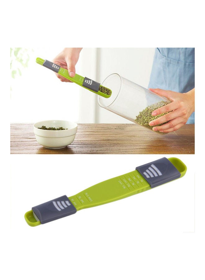 Adjustable Measuring Spoons  8 Scales Gram Milliliter Measuring Spoon Coffee Powder Spoon Suitable for Kitchen Household Green