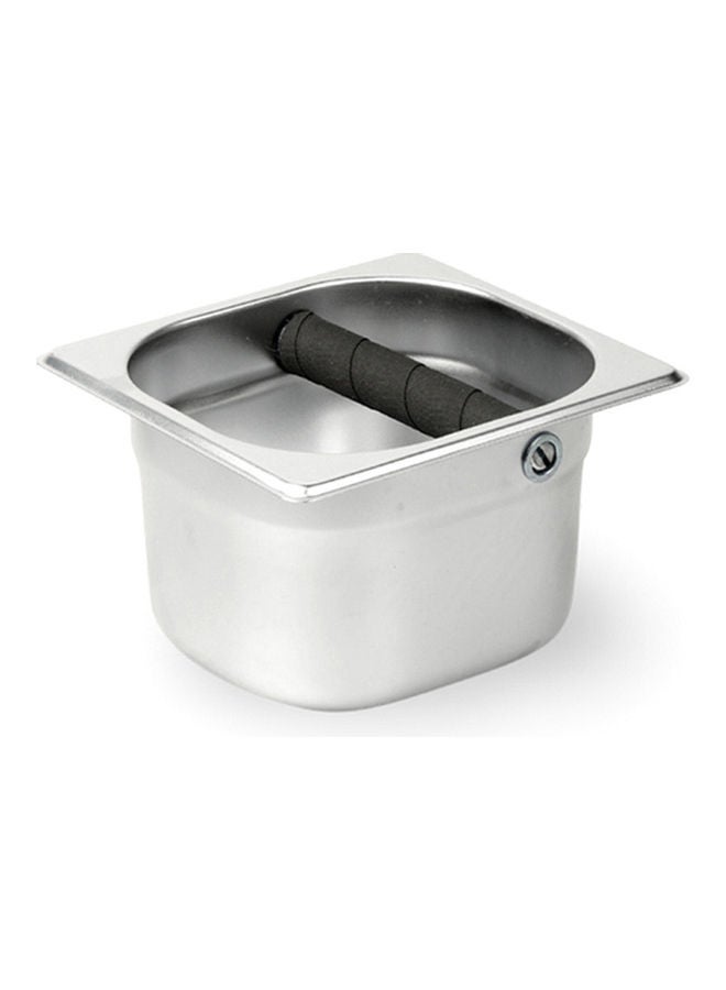 Generic - Coffee Knock Box,Espresso Knock Box,Stainless Steel Coffee Powder Bucket Stainless 6-9/10 X 6-3/10 X 4 Inch (L*W*H) Silver 16.4*9.8*16.4cm - Image 1