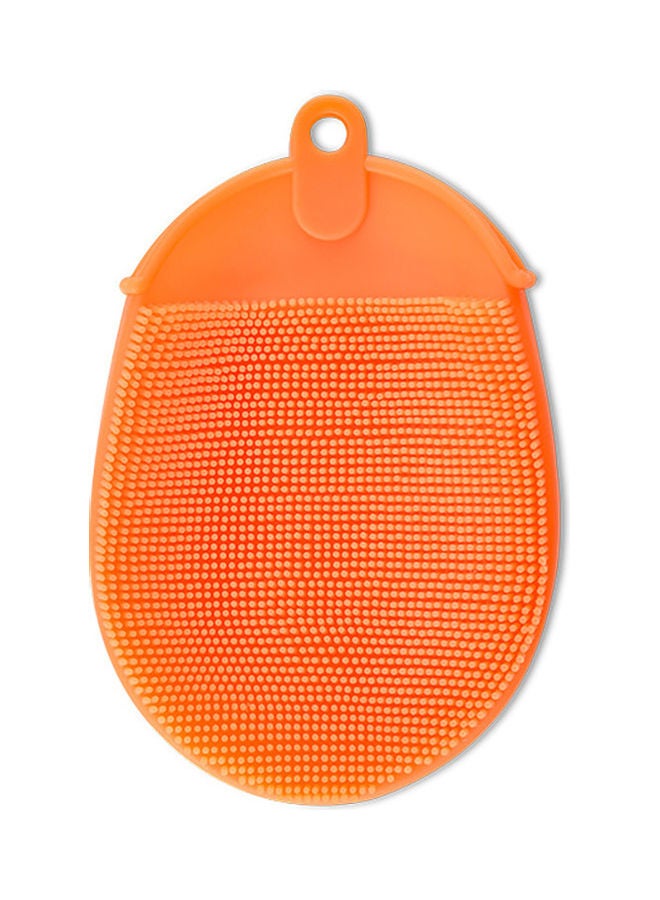 Cleaning Brush Gloves Premium TPE Dishwashing Gloves Fruit Vegetable Clean Scrubber Reusable Brush for Dishes Kitchen Bathroom Easy Storage Orange 15.1*3*10.4cm - Image 3