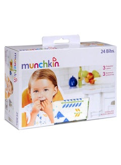 Munchkin Travelware Disposable Bib, Pack Of 24 - Multicolour  - Image 1