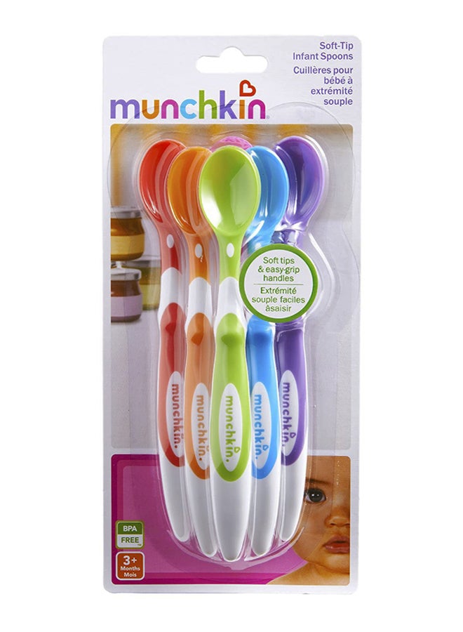 Soft-Tip Infant Spoons, Pack Of 6 - Multicolour - v1603555936/N22843598A_5