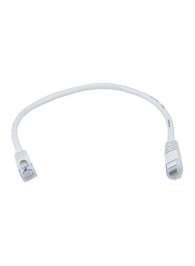 JE Snagless Short Cat 6 Ethernet Cable White  - Image 1