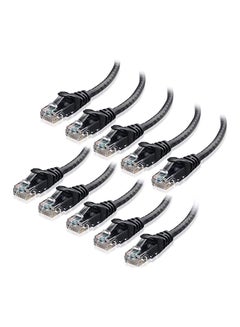 Kuwes Pack Of 10 Snagless Cat6 Ethernet Patch Cable Black  - Image 2