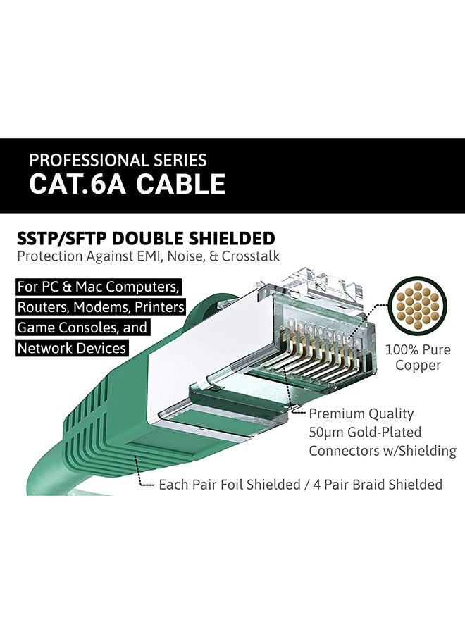 JE CAT6A Ethernet Cable Green  - Image 4