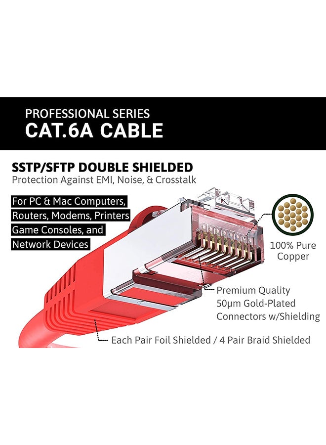 جي - كابل إيثرنت Cat6A أحمر - Image 1