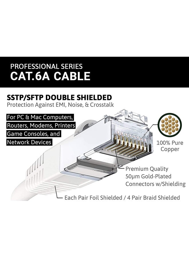 JE CAT6A Ethernet Cable White  - Image 3