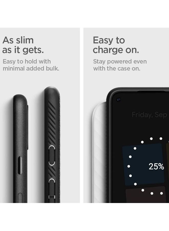 Spigen - Protective Case Cover For Google Pixel 5 Matte Black - Image 1