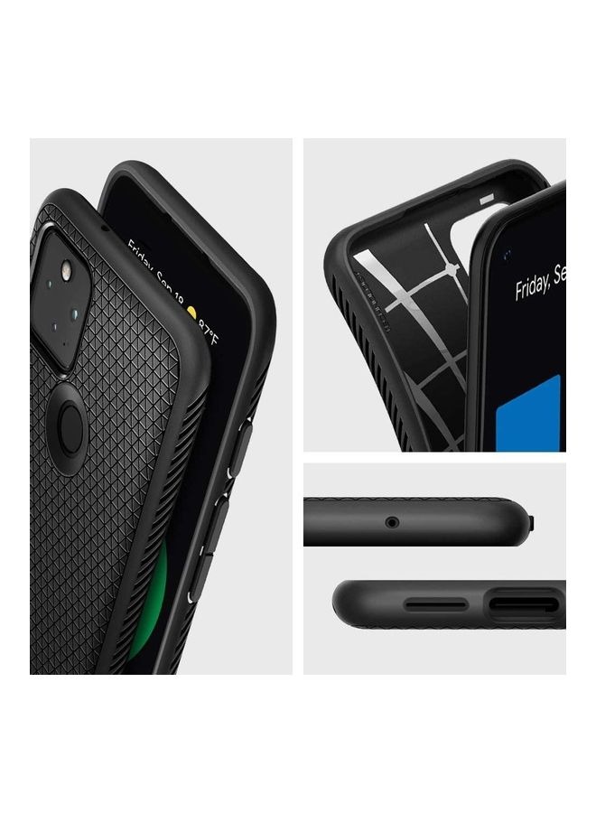 Spigen - Protective Case Cover For Google Pixel 5 Matte Black - Image 1