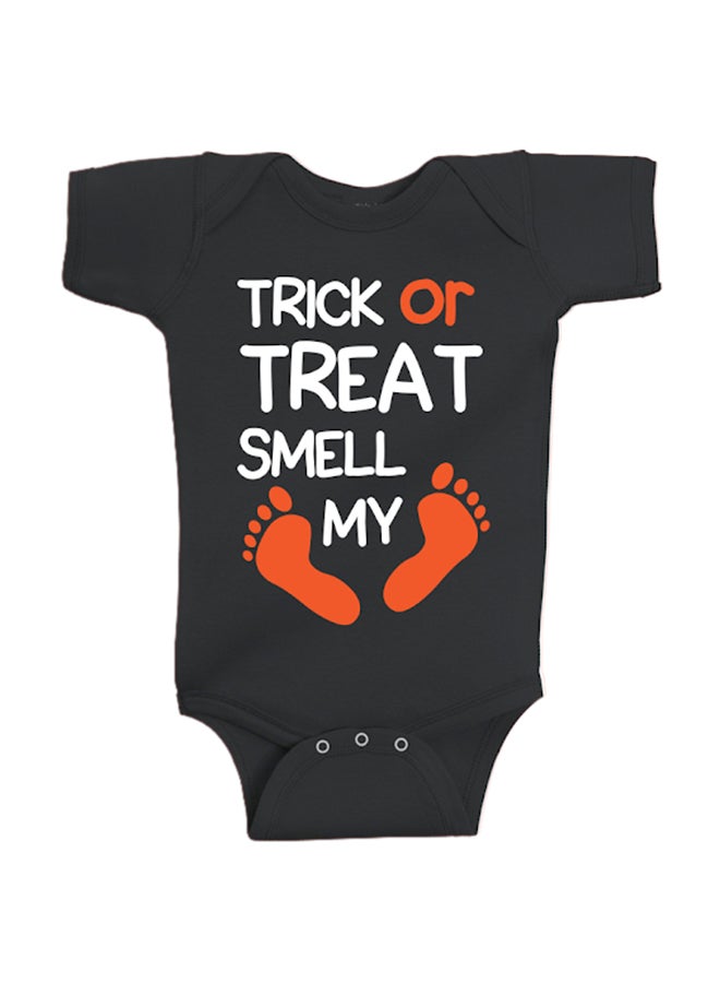 Twinkle Hands Trick Or Treat Printed Bodysuit Black - Image 1