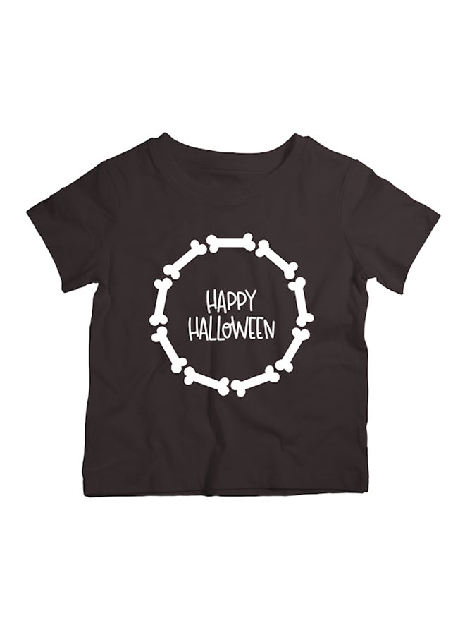 Happy Halloween Printed T-Shirt Black - v1603616496/N41047686V_1