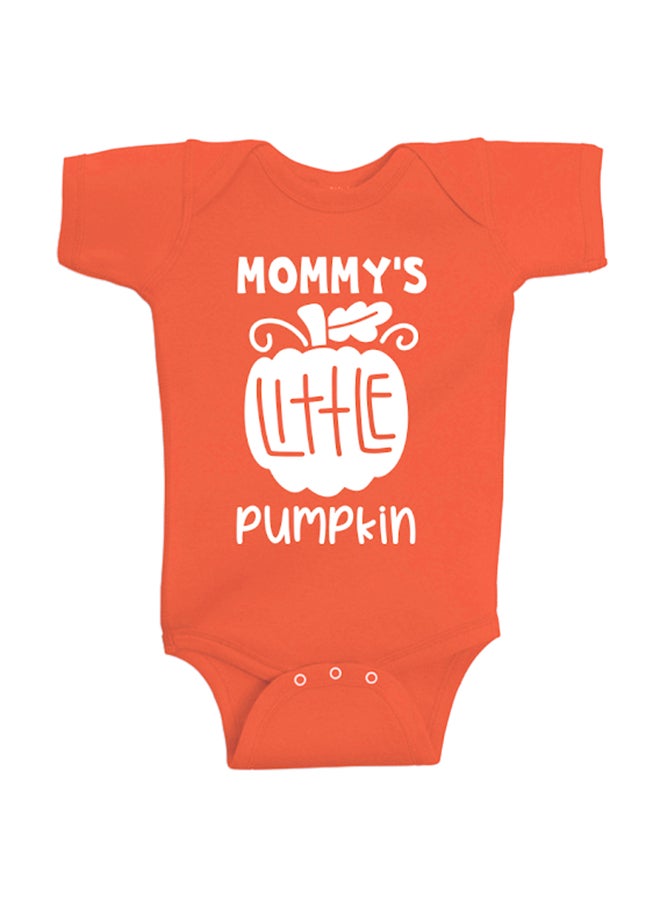 Twinkle Hands Mommy'S Little Pumpkin Printed Bodysuit Orange - Image 1