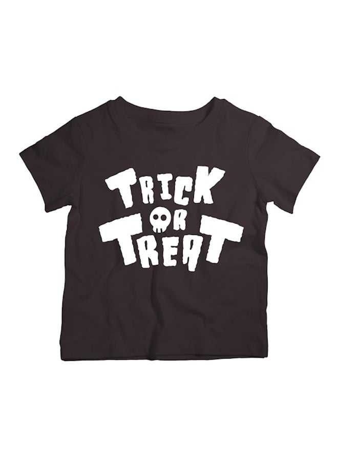 Twinkle Hands Trick Or Treat Printed T-Shirt Black - Image 1