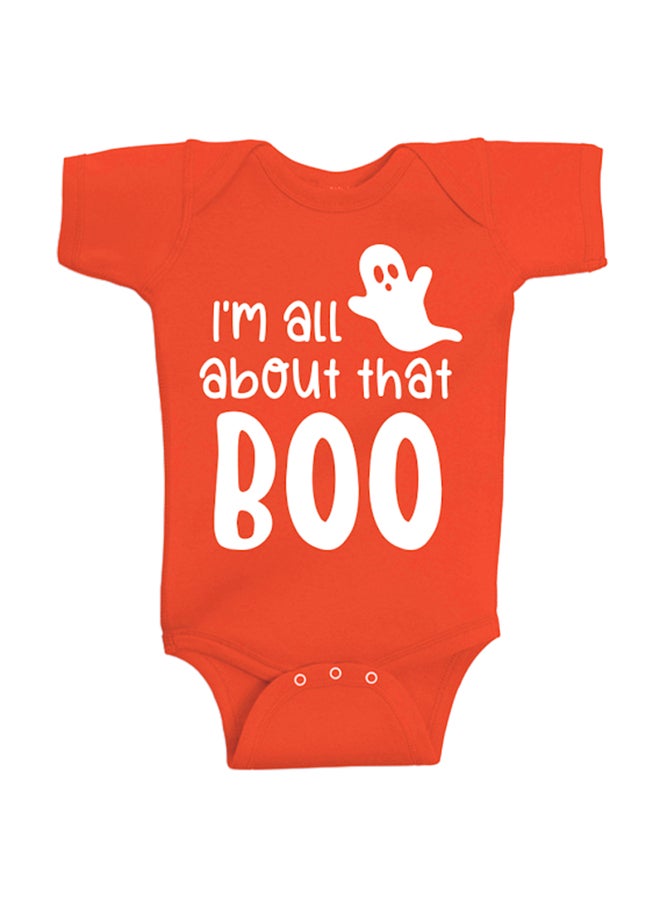 Twinkle Hands I'm All About That Boo Bodysuit Orange - Image 1