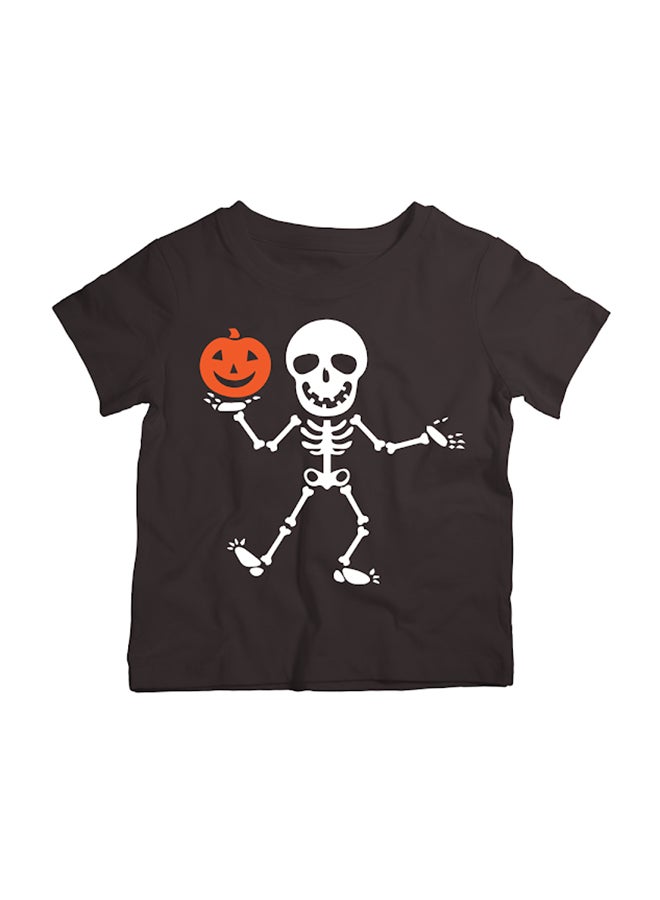 Twinkle Hands Skeleton Printed T-Shirt Black - Image 1
