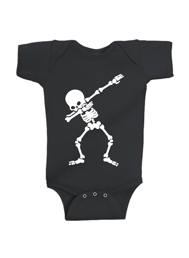 Twinkle Hands Skeleton Printed Bodysuit Black  - Image 1