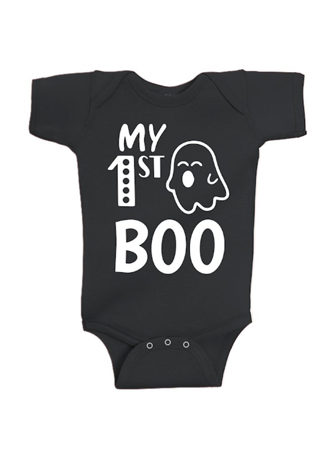 Twinkle Hands My 1st Boo Printed Bodysuit Black - Image 1