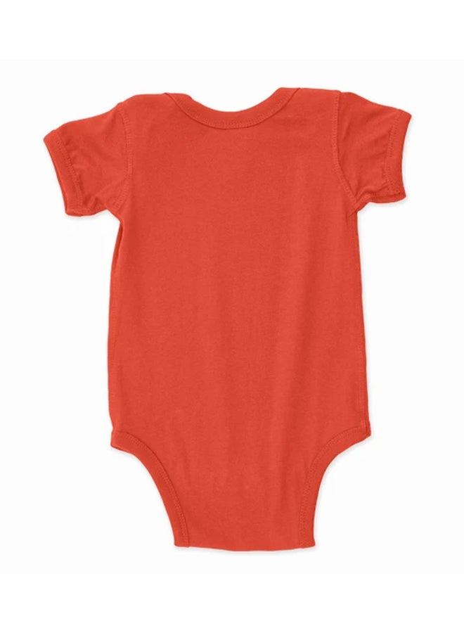 Twinkle Hands Resting Witch Face Printed Bodysuit Orange - Image 2