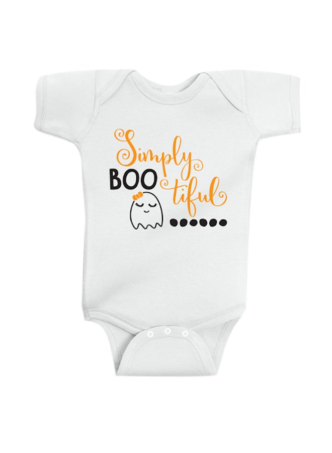 Twinkle Hands Simply Bootiful Printed Bodysuit White - Image 1