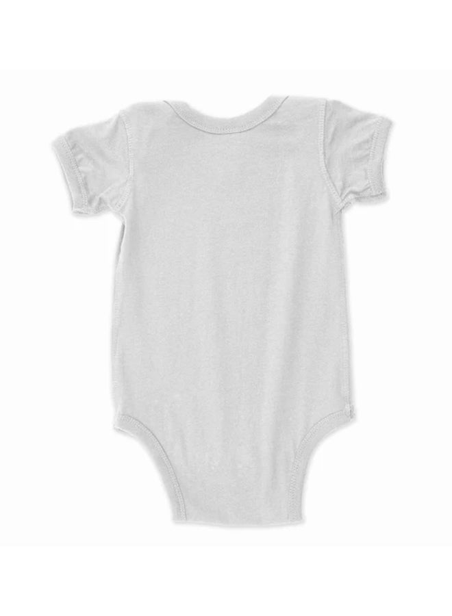 Twinkle Hands 2-Piece Printed Bodysuit With Bib White/Blue - Image 2