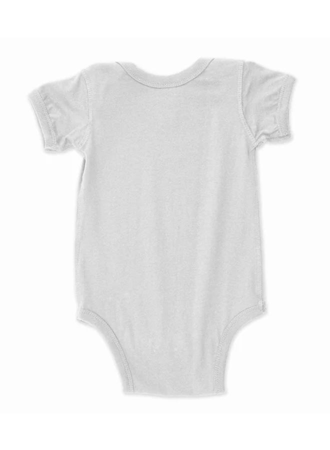 Twinkle Hands 2-Piece Printed Bodysuit With Bib Grey/White - Image 2