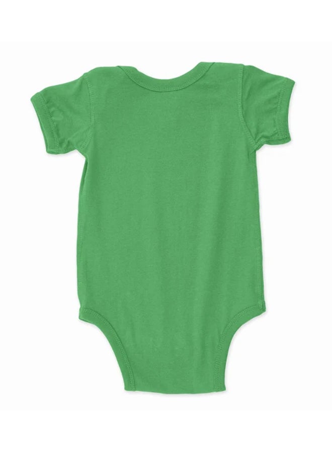 Twinkle Hands - 2-Piece Printed Bodysuit With Bib Orange/Green - Image 1