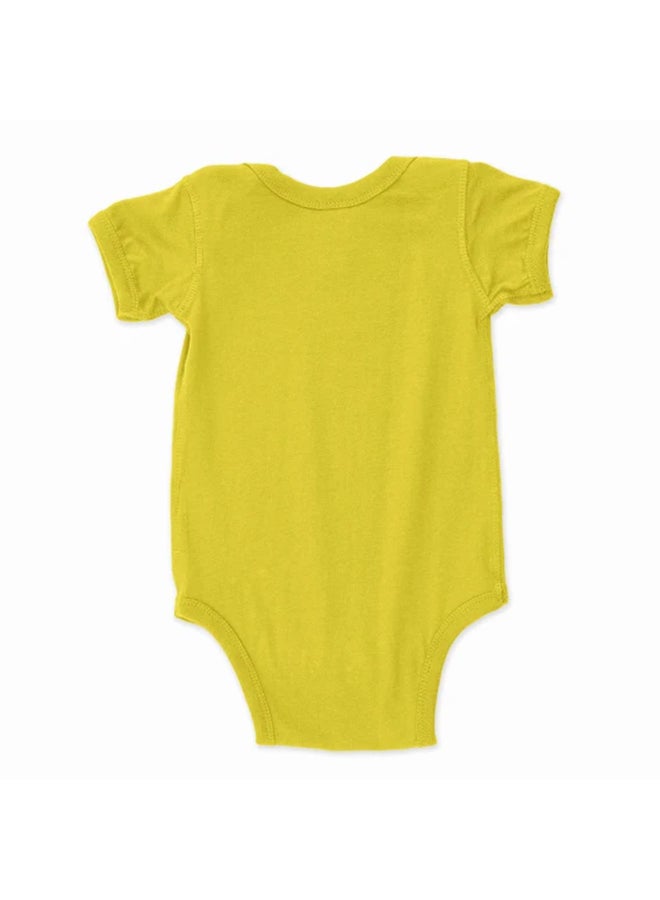 Twinkle Hands 2-Piece Printed Bodysuit With Bib Blue/Yellow - Image 2