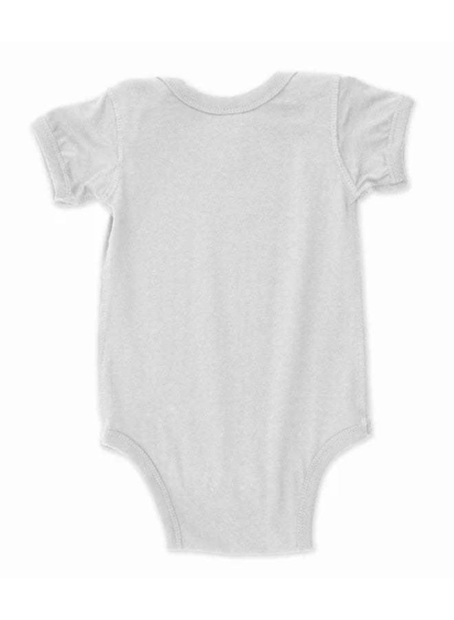 Twinkle Hands 2-Piece Printed Bodysuit With Bib White/Blue  - Image 2