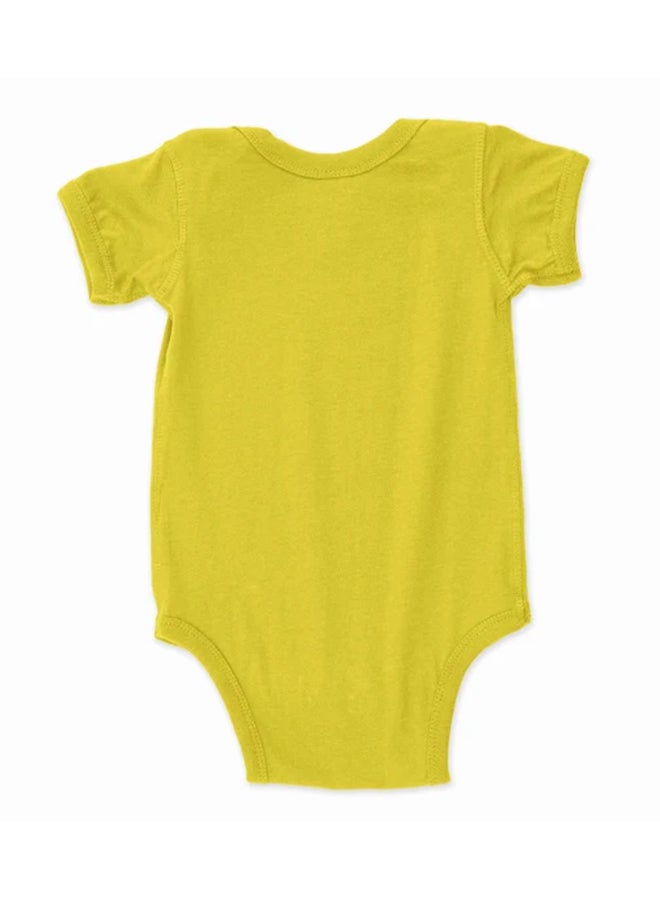 Twinkle Hands 2-Piece Printed Bodysuit With Bib Blue/Yellow - Image 2