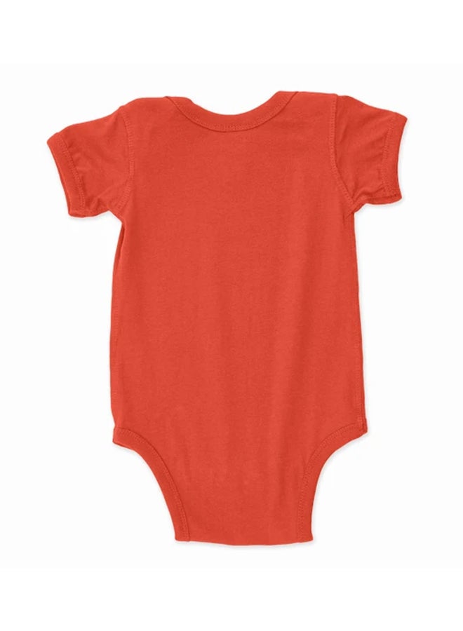 Twinkle Hands 2-Piece Printed Bodysuit With Bib Red/Orange  - Image 2
