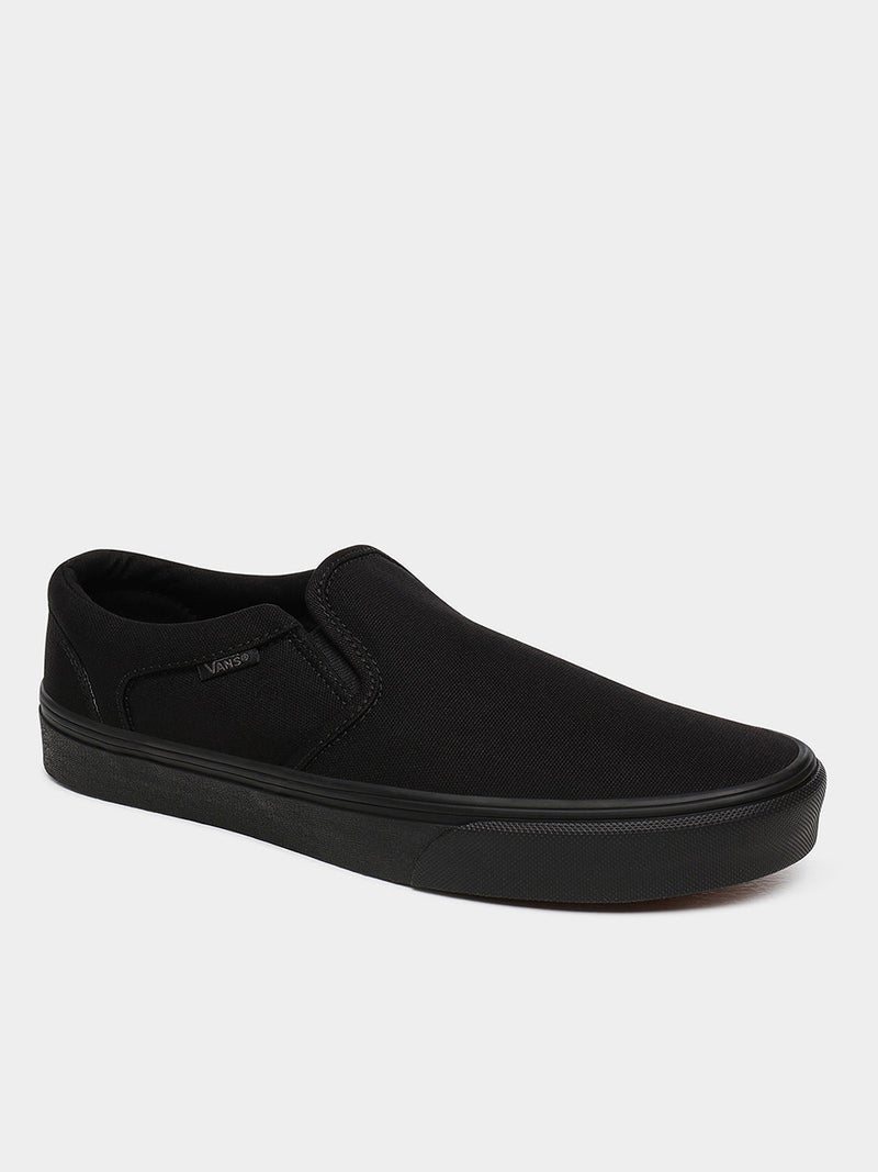 VANS Asher Solid Casual Slip-Ons Black  - Image 1